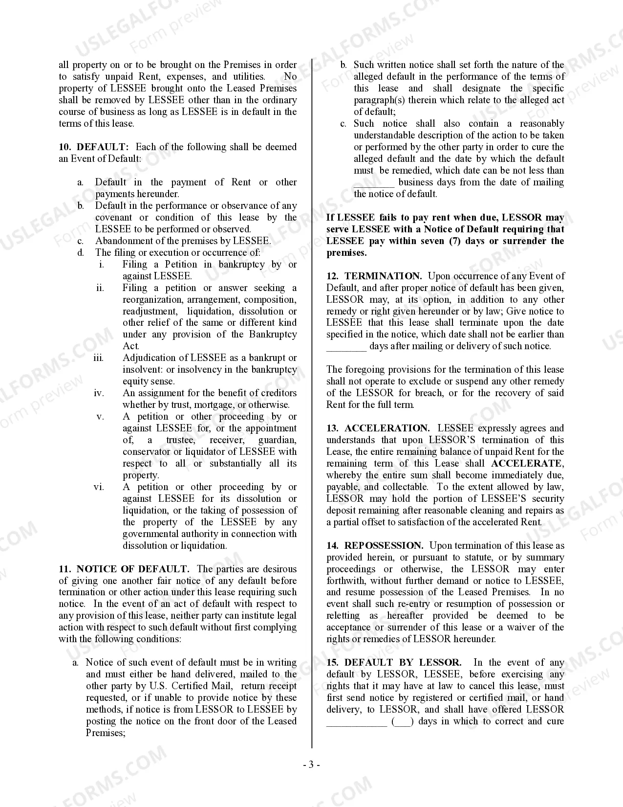 Preview Commercial Building or Space Lease