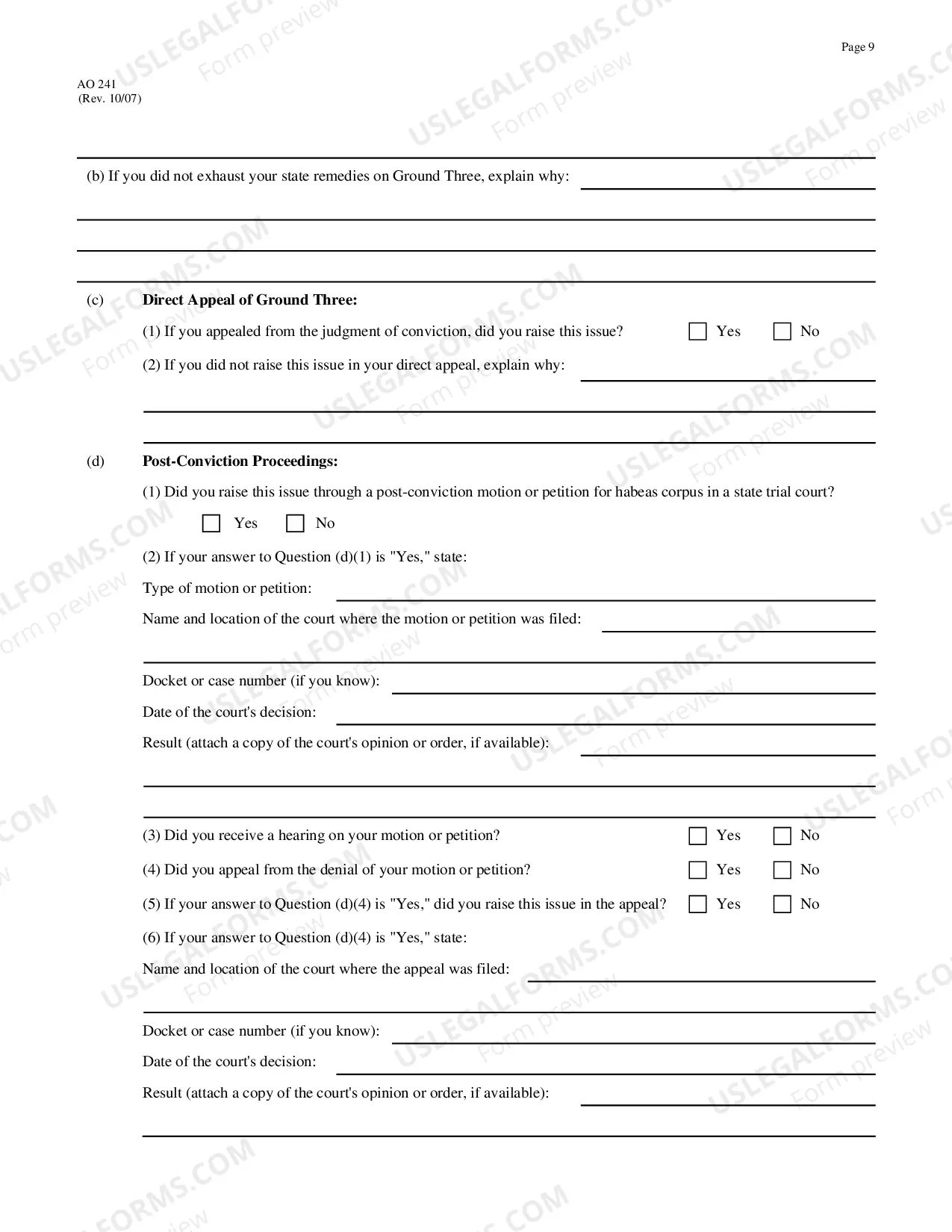 Preview Application for Writ of Habeas Corpus under 28 U.S.C. 2254 by a Person in State Custody