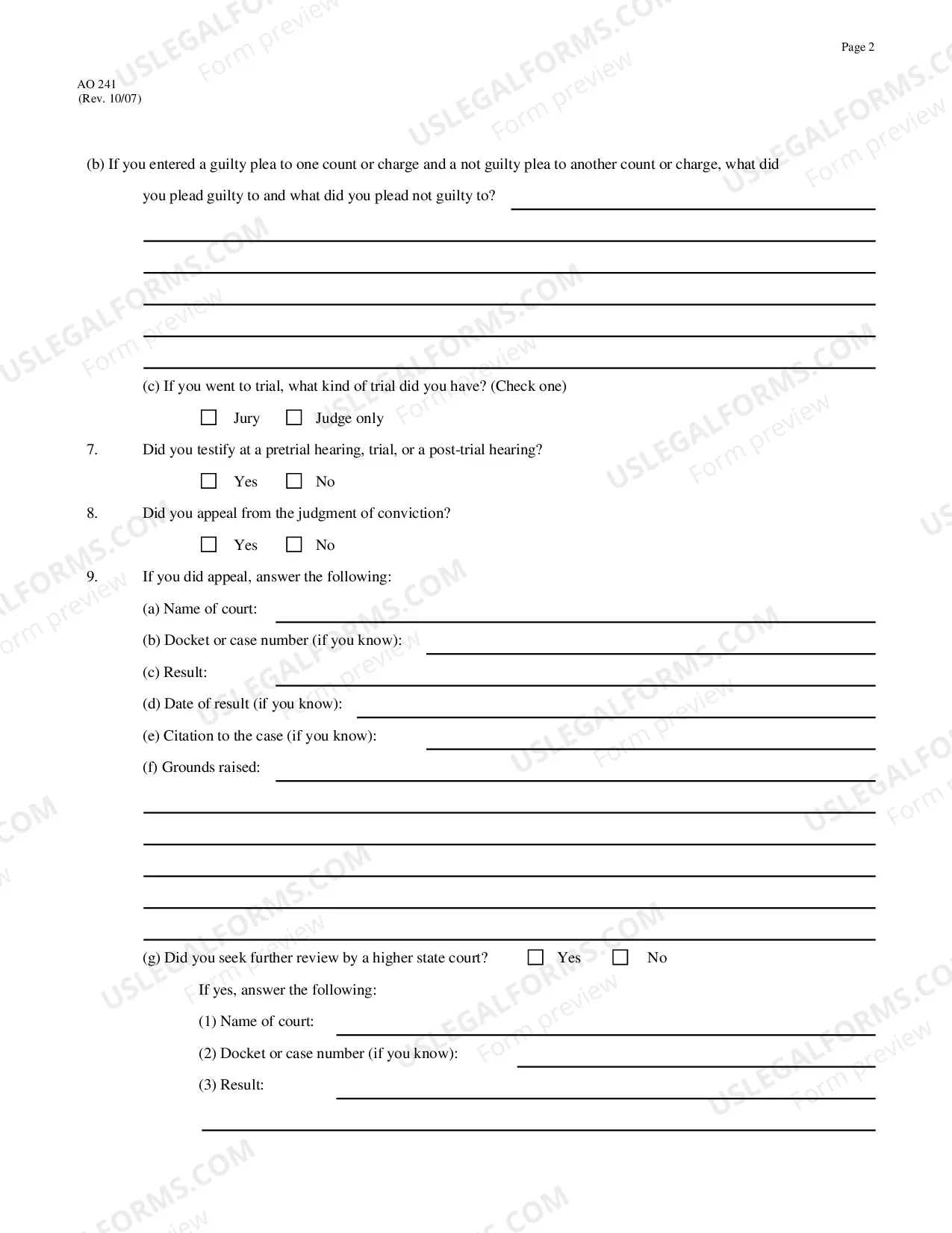 Preview Application for Writ of Habeas Corpus under 28 U.S.C. 2254 by a Person in State Custody