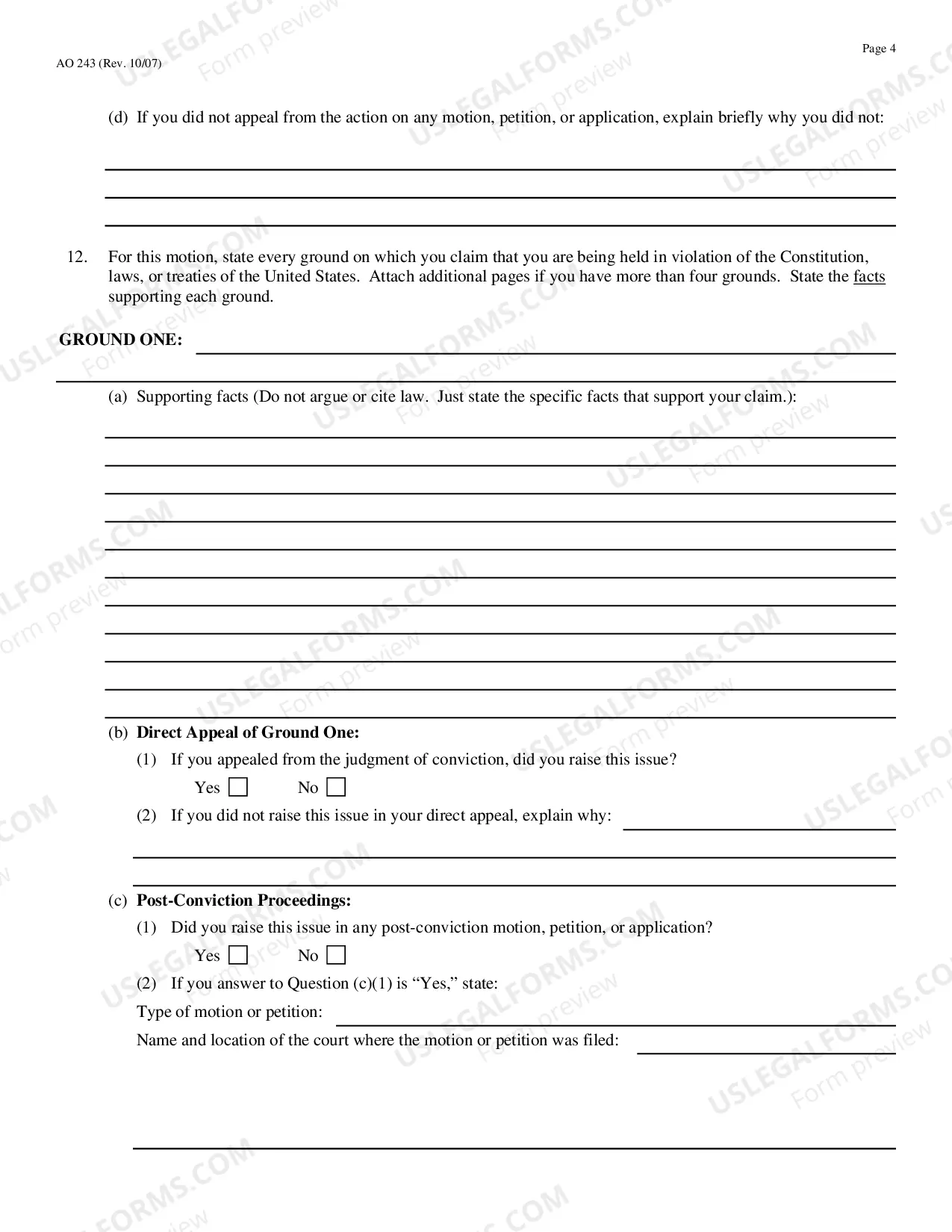 Preview Motion under 28 U.S.C. 2255 to Vacate, Set Aside, or Correct Sentence by a Person in Federal Custody