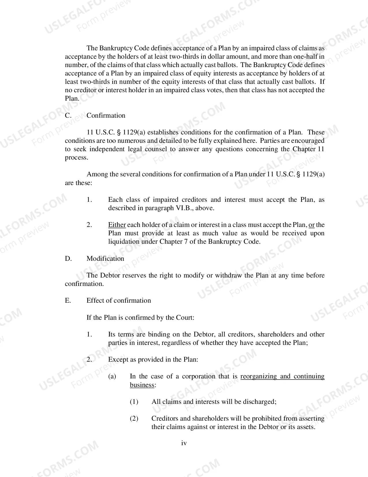 Preview Combined Plan and Disclosure Statement - Judge Oxholm