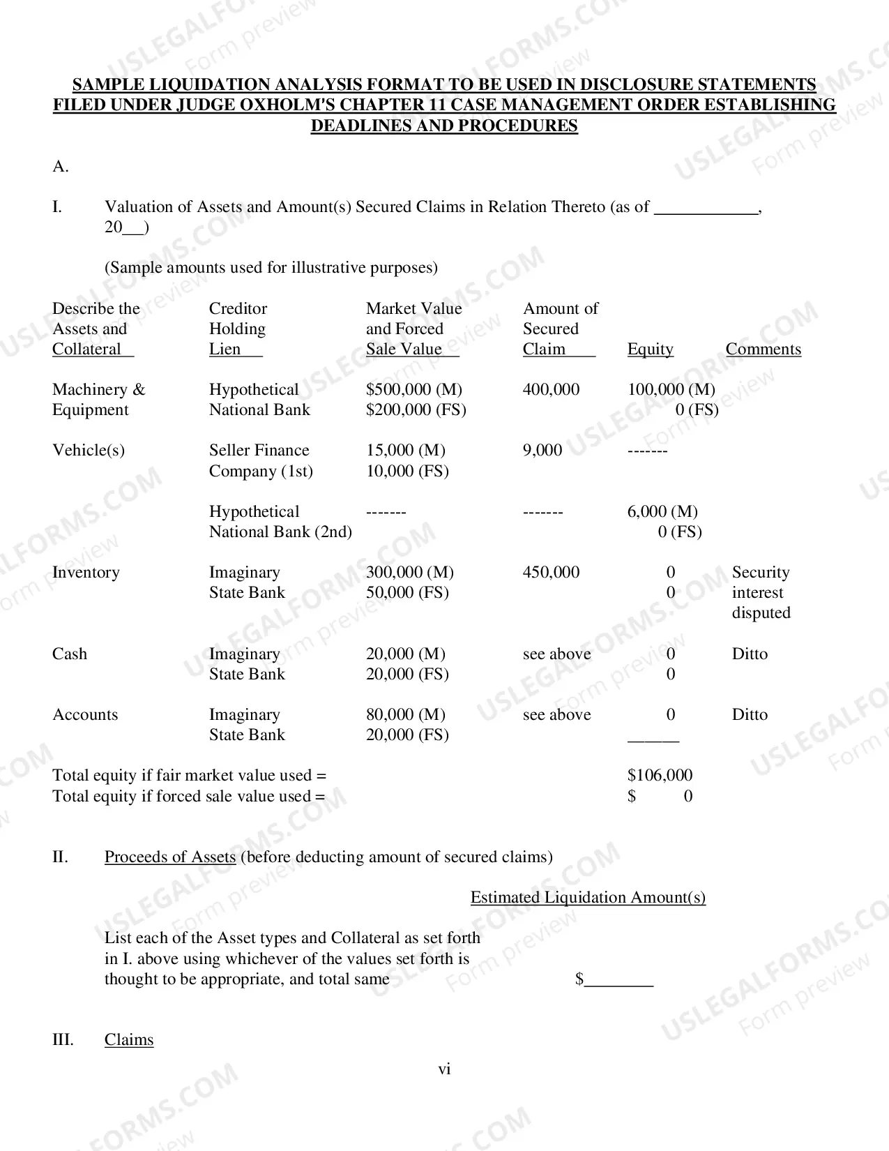 Preview Combined Plan and Disclosure Statement - Judge Oxholm