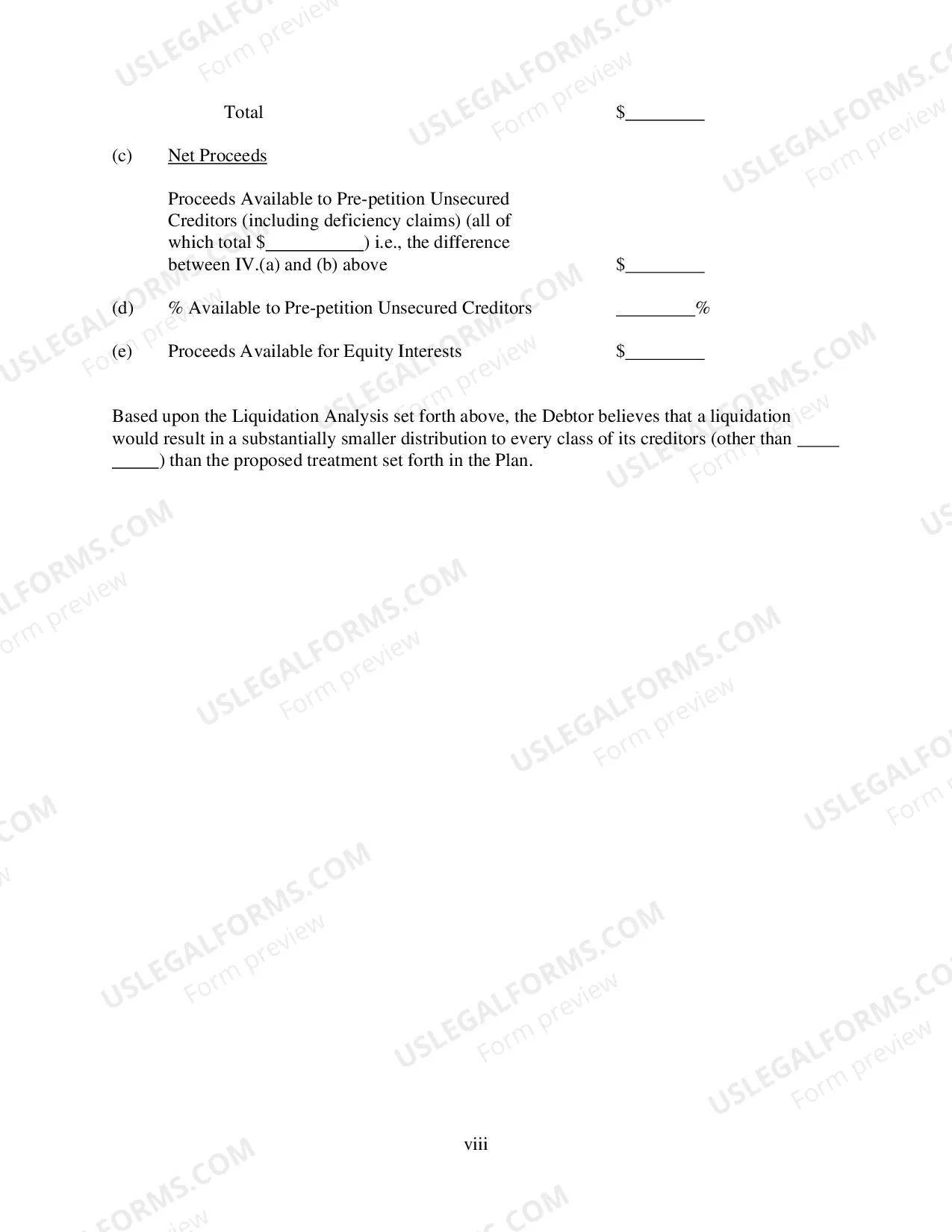 Preview Combined Plan and Disclosure Statement - Judge Oxholm