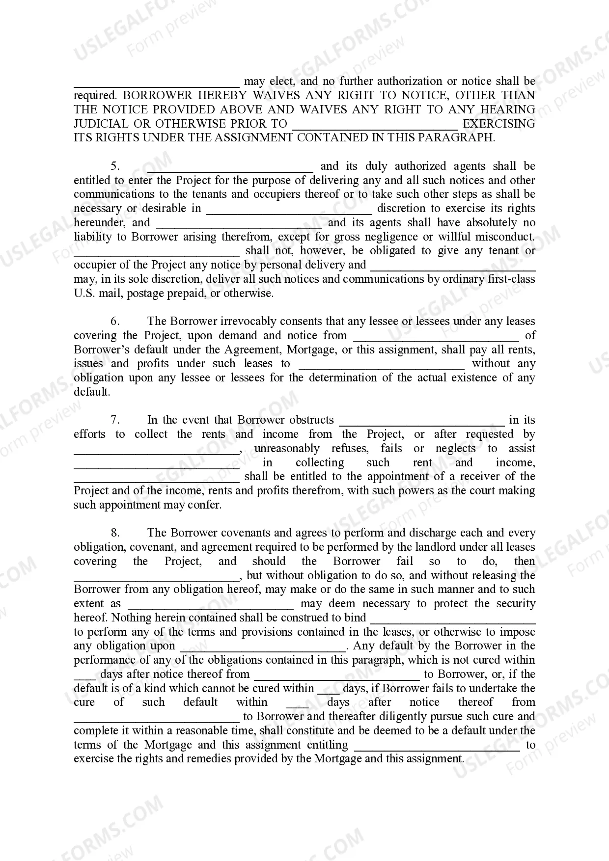 Preview Assignments of Leases and Rents