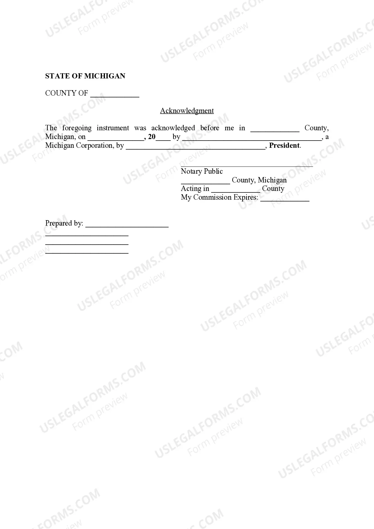 Preview Easement for Gas Pipeline