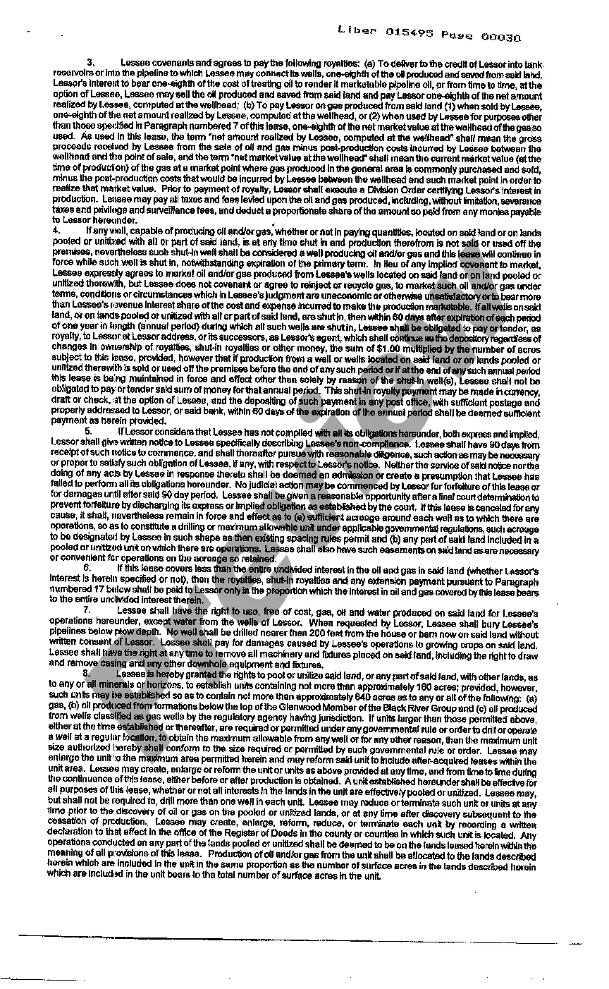 Preview Oil And Gas Lease