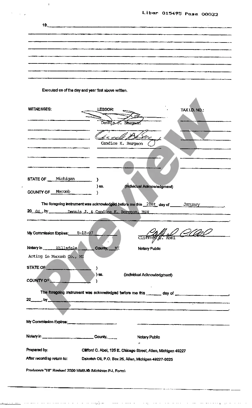 Preview Oil And Gas Lease
