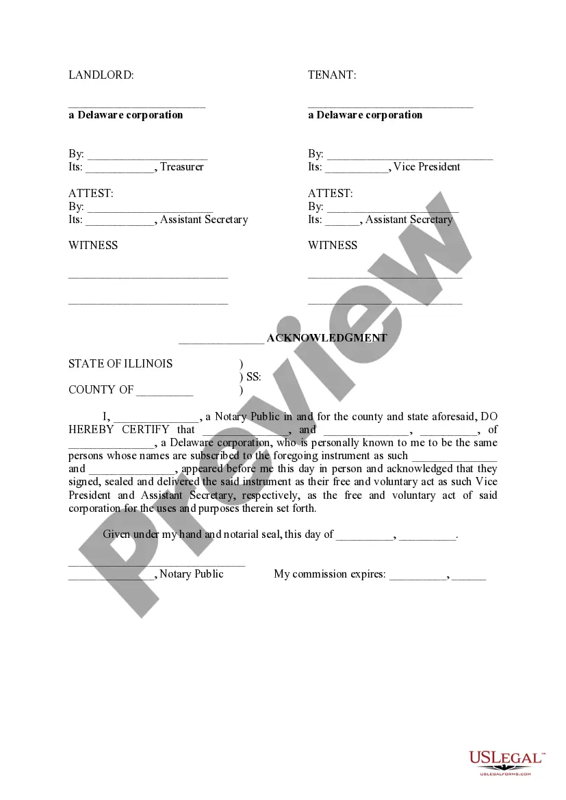 Preview Memorandum of Amended and Restated Lease