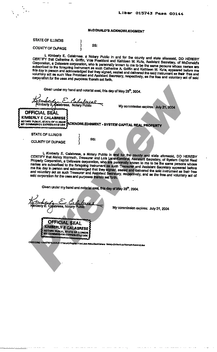 Preview Memorandum of Amended and Restated Lease