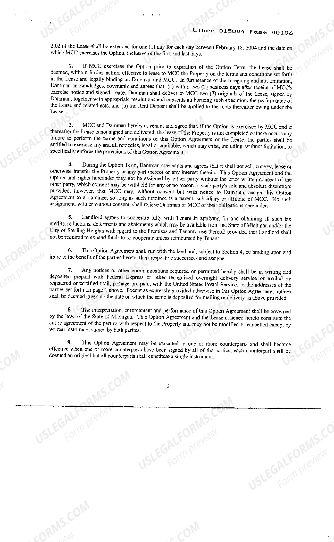 Preview Option to Lease