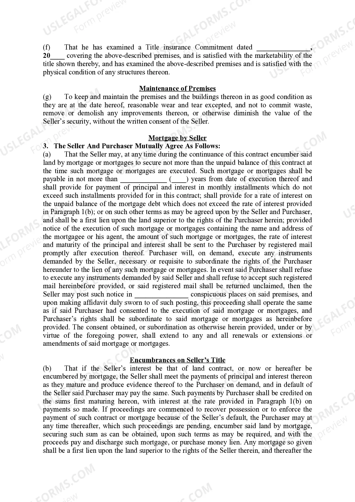 Preview Land Contract