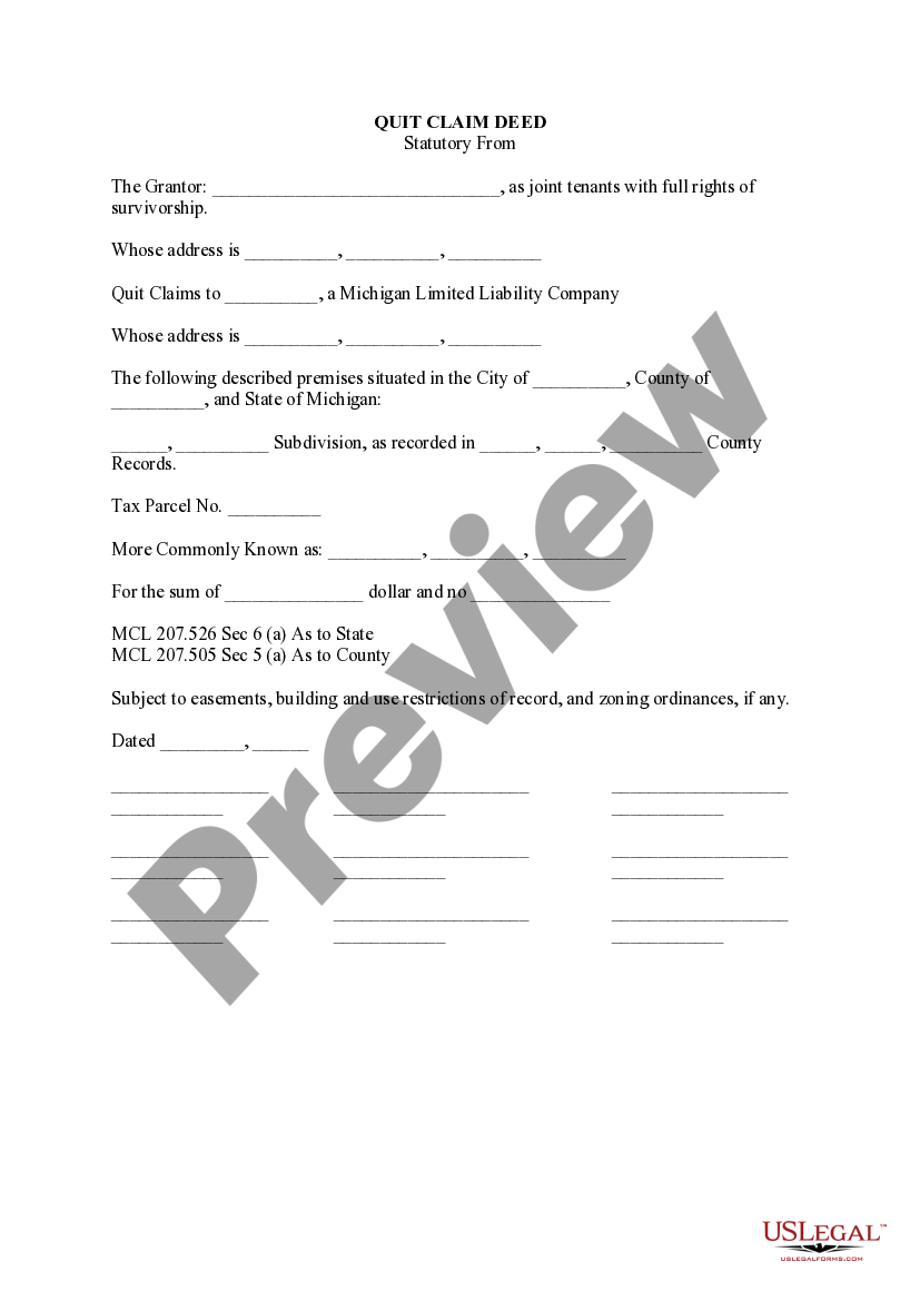 Oakland Michigan Quit Claim Deed Quitclaim Deed Michigan US Legal Forms