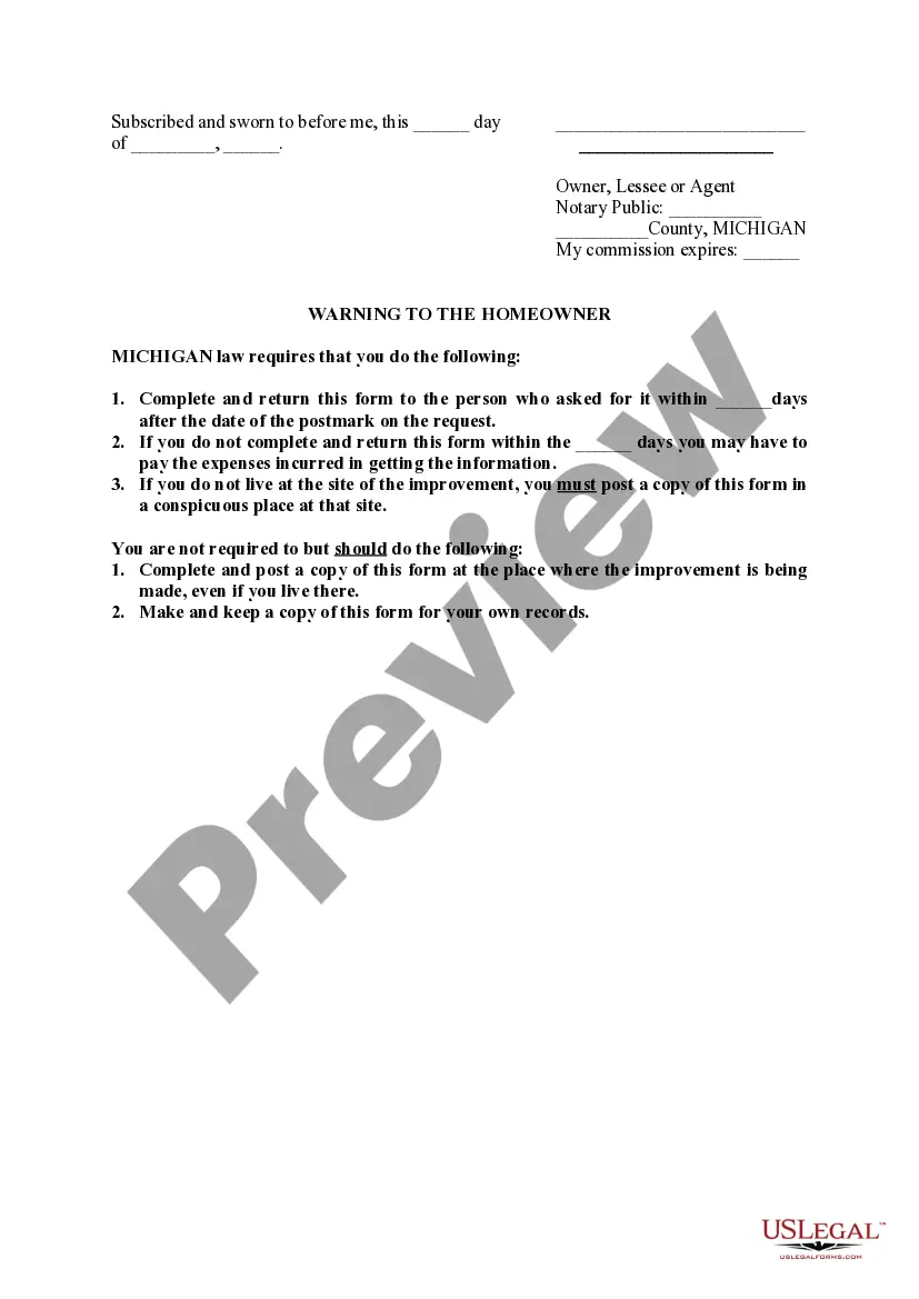 Preview Notice of Commencement