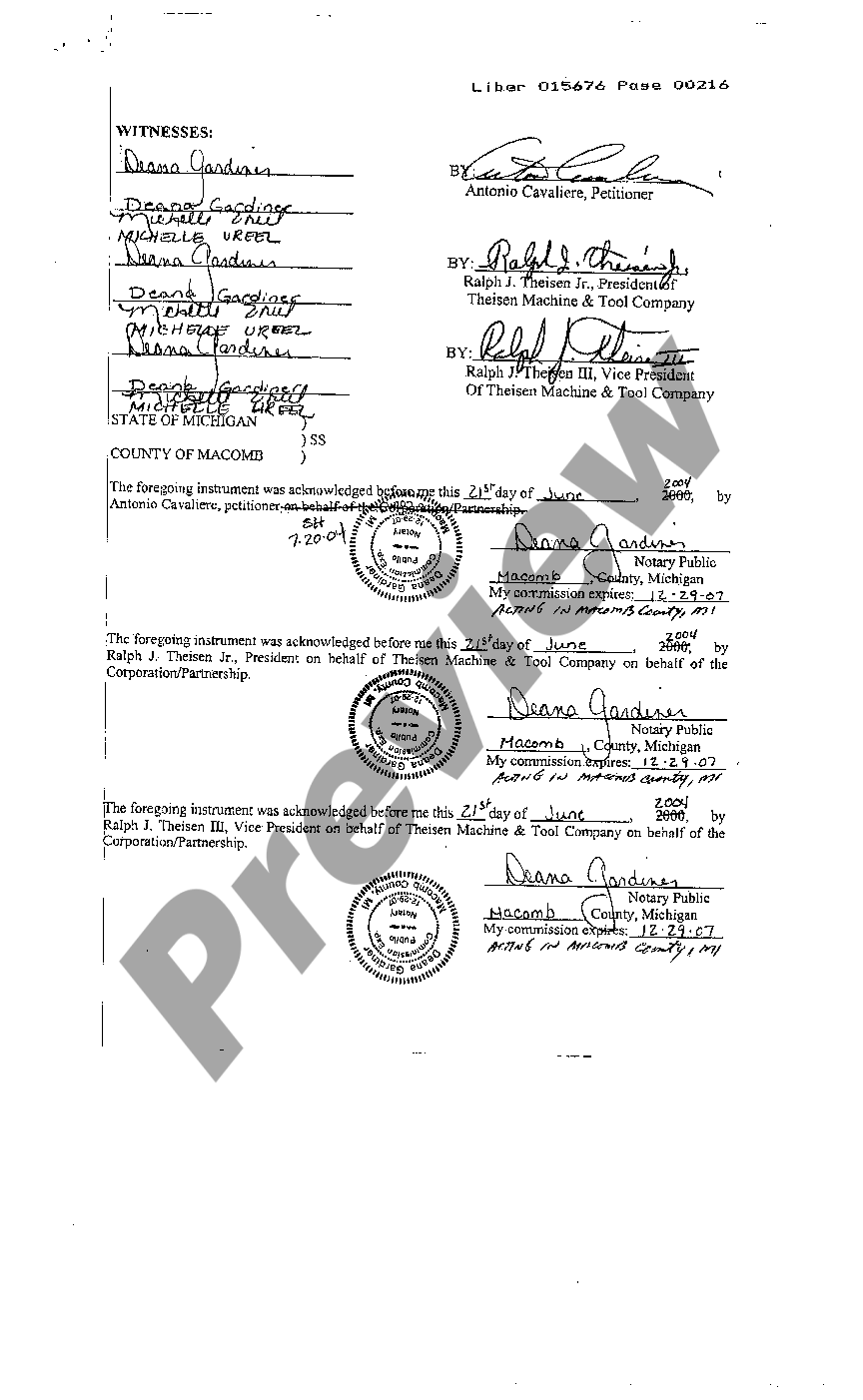 Michigan Notice of Variance US Legal Forms