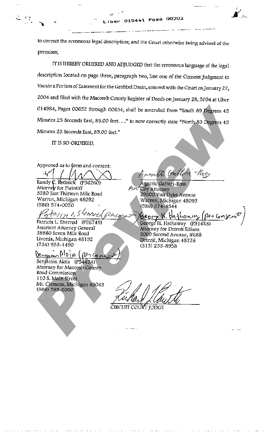 Preview Stipulation and Order to Amend Consent Judgment