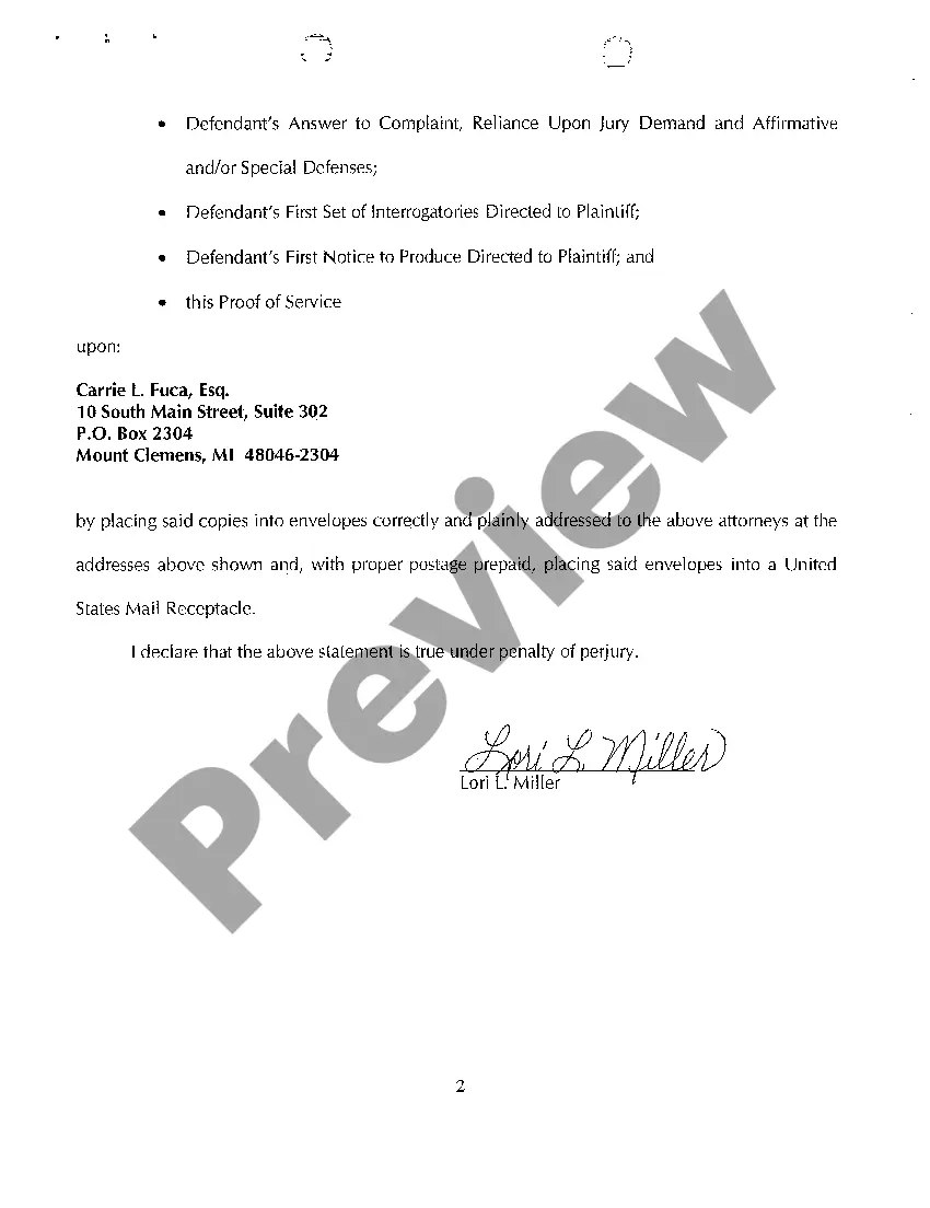 Get A03 Proof of Service Preview A03 Proof of Service