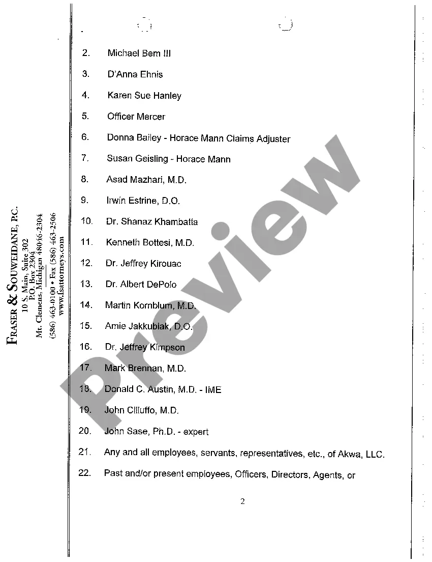 Get A04 Plaintiff's Witness List Preview A04 Plaintiff's Witness List