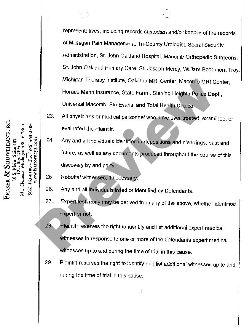 Get A04 Plaintiff's Witness List Preview A04 Plaintiff's Witness List