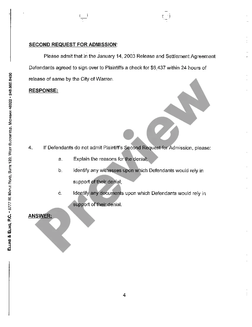 Preview A02 Plaintiff's First Interrogatories And Request for Admissions to Defendant