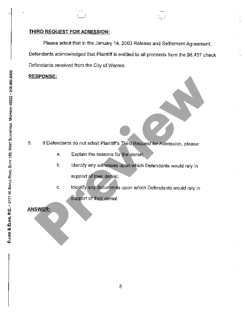 Preview A02 Plaintiff's First Interrogatories And Request for Admissions to Defendant