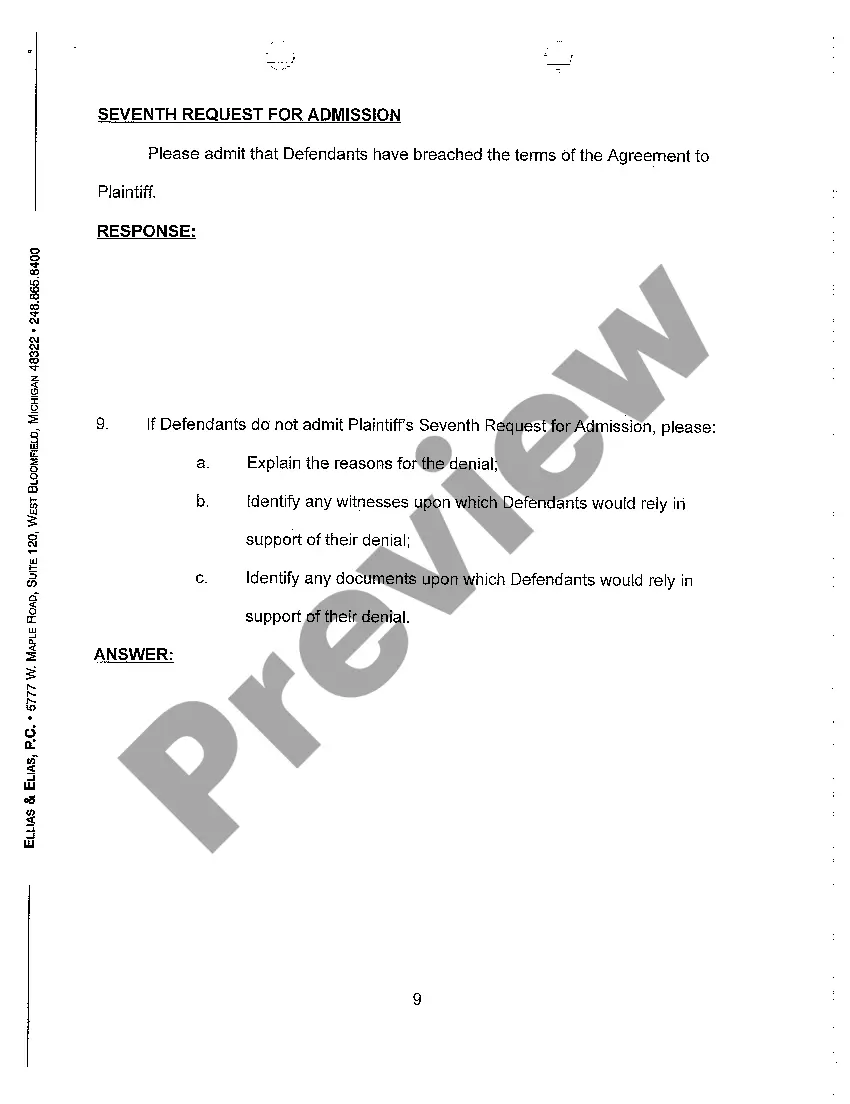 Preview A02 Plaintiff's First Interrogatories And Request for Admissions to Defendant