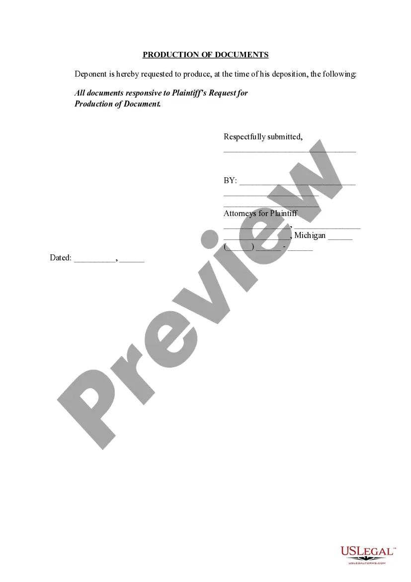 Get Notice Taking Deposition Duces Tecum of Defendant Preview Notice Taking Deposition Duces Tecum of Defendant