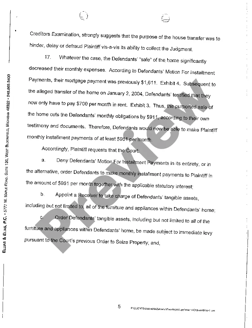 Get A15 Supplemental Objections to Defendants' Motion for Installment Payments Preview A15 Supplemental Objections to Defendants' Motion for Installment Payments