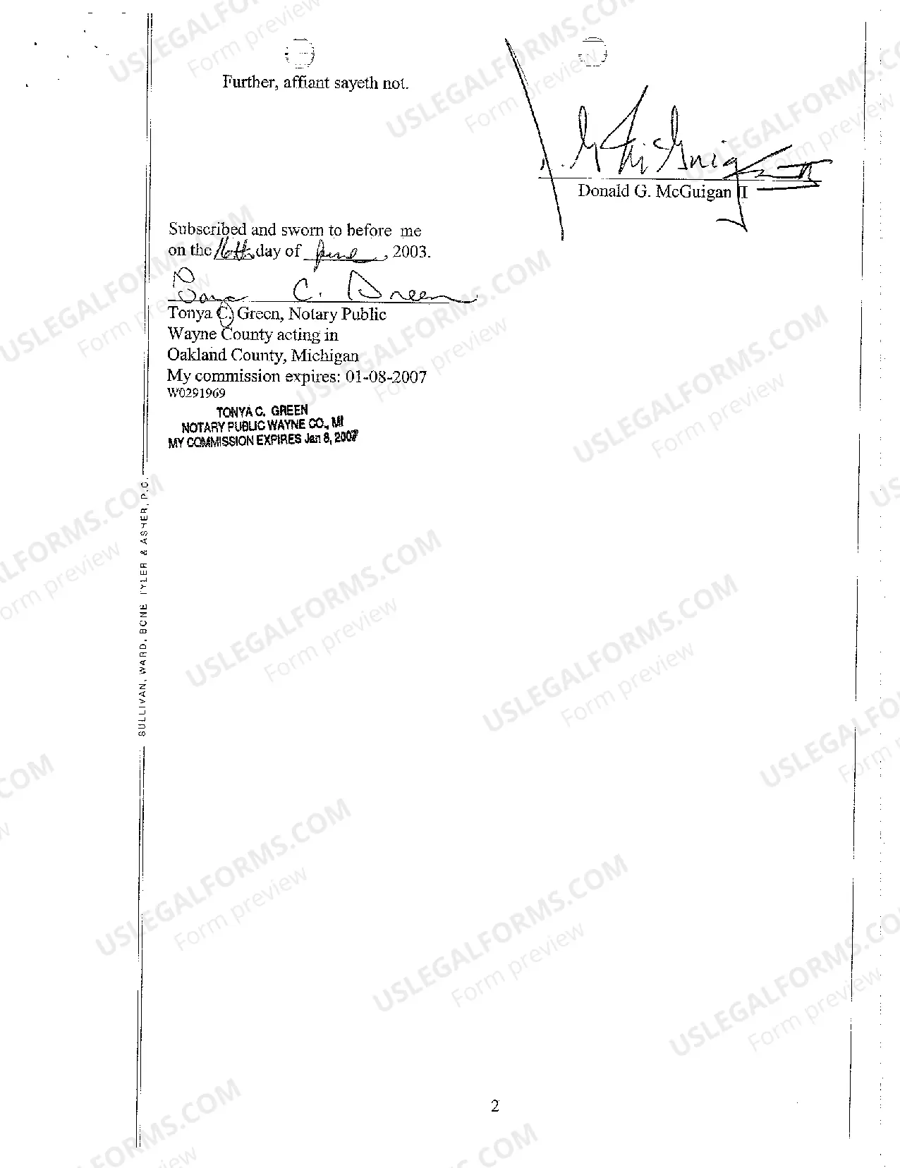 Preview A03 Affidavit Supporting Default