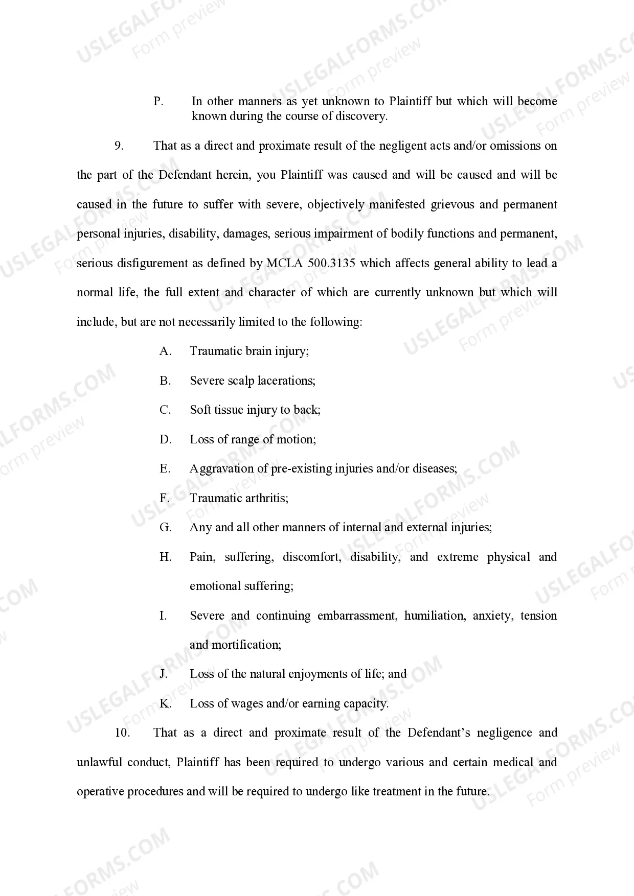 Preview Complaint and Jury Demand (Auto accident)