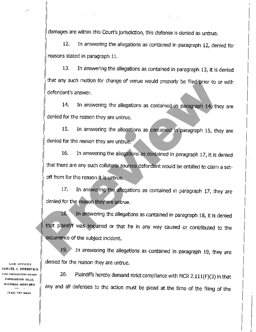 Get A03 Plaintiffs' Responses to Affirmative Defenses And Reservation of Affirmative Defenses Preview A03 Plaintiffs' Responses to Affirmative Defenses And Reservation of Affirmative Defenses
