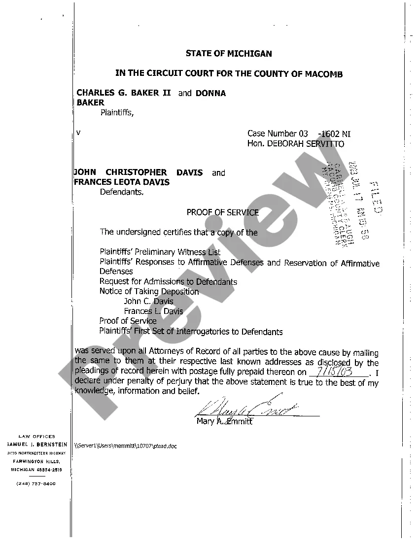 Preview A05 Notice of Taking Deposition