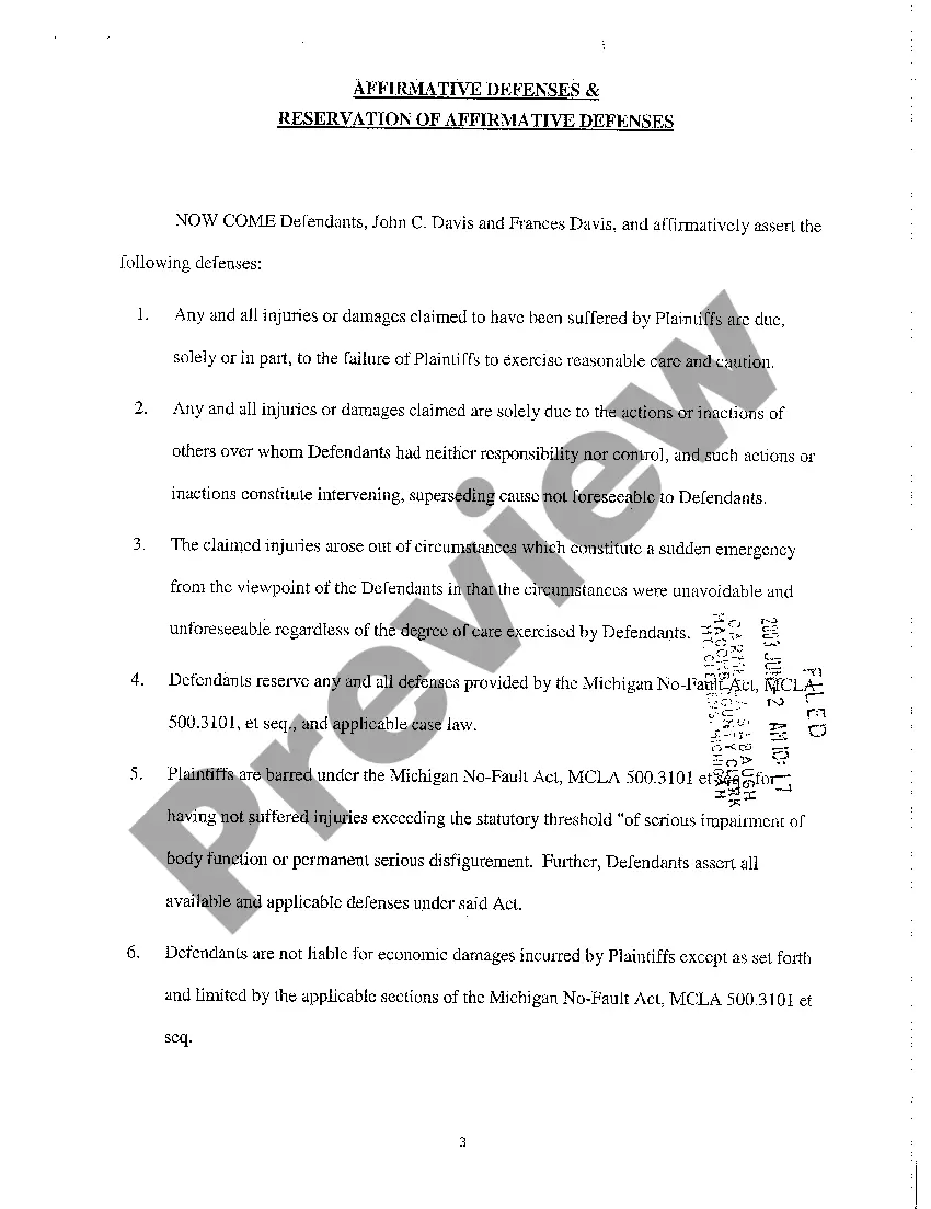 Preview A09 Answer to Complaint