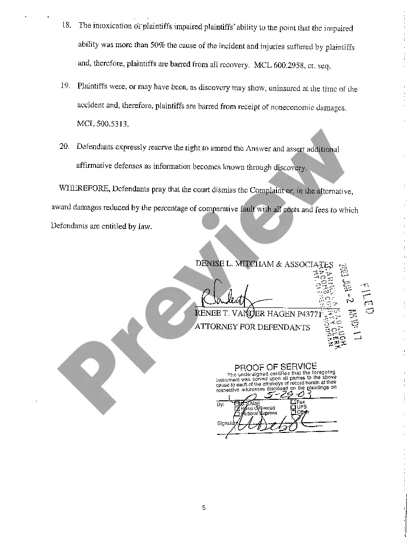 Preview A09 Answer to Complaint