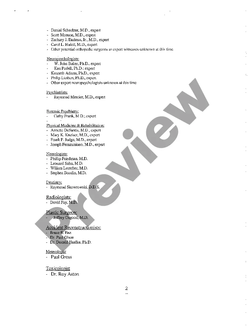 Preview A10 Defendants Witness List