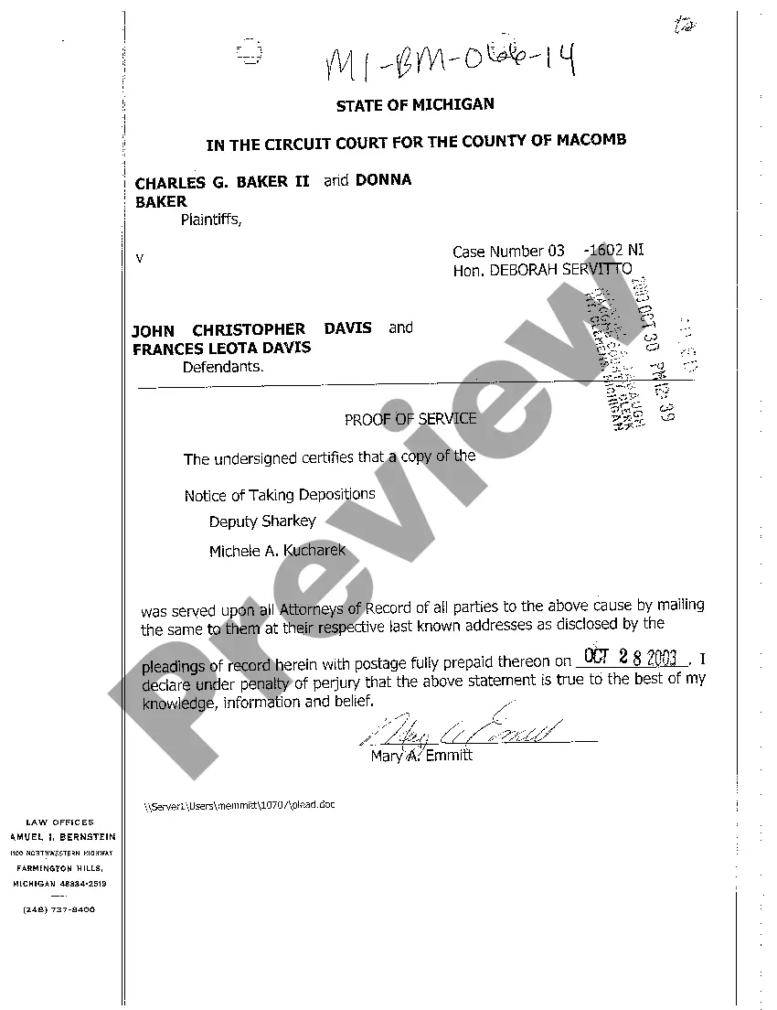 Preview A14 Proof of Service