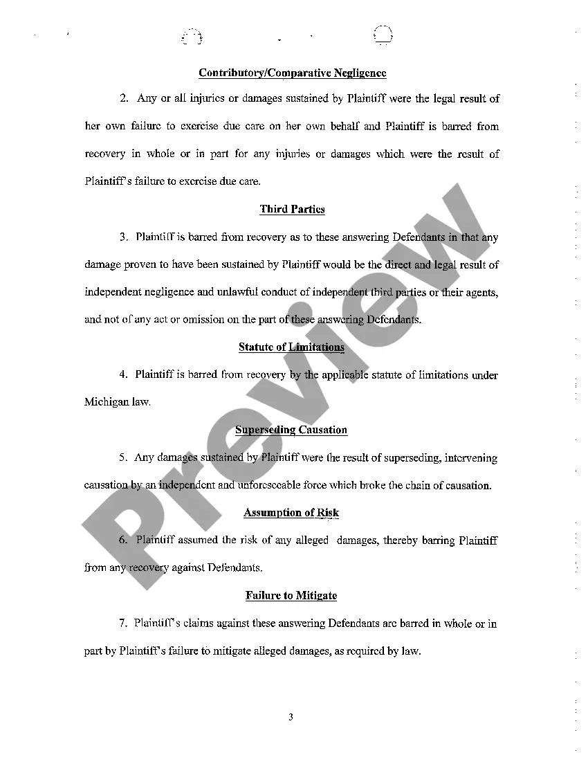 Preview A09 Defendants' Answer to Complaint, Affirmative Defenses And Jury Demand