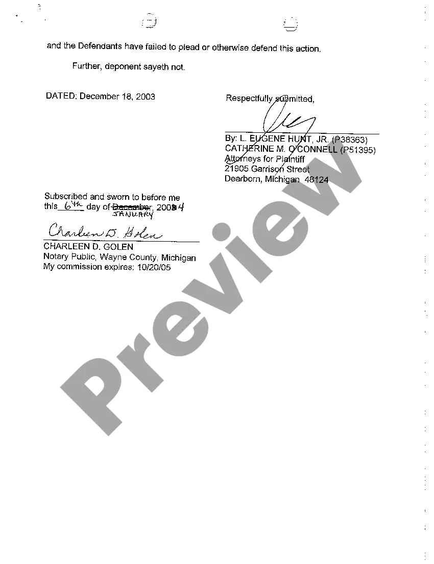 Get A06 Affidavit of Default Preview A06 Affidavit of Default
