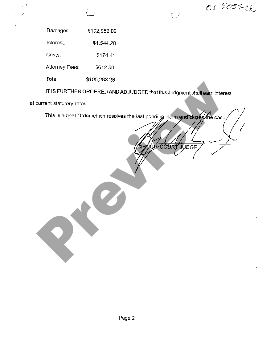 Michigan Default Judgment US Legal Forms