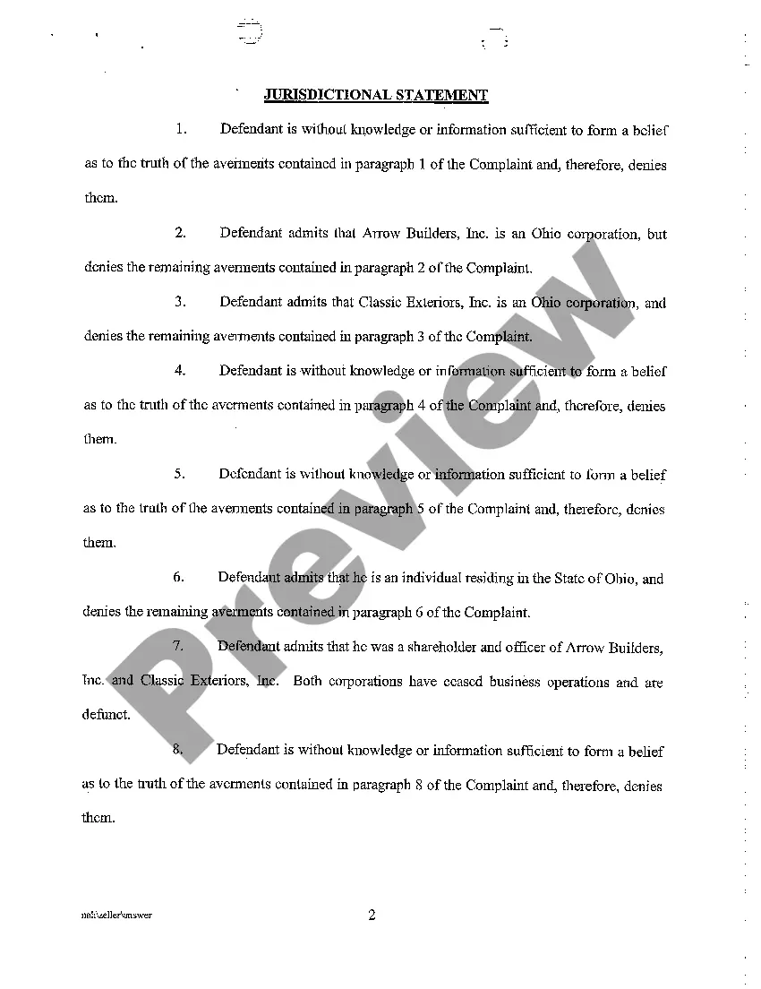 Get A10 Answer And Affirmative Defenses of Defendant Preview A10 Answer And Affirmative Defenses of Defendant