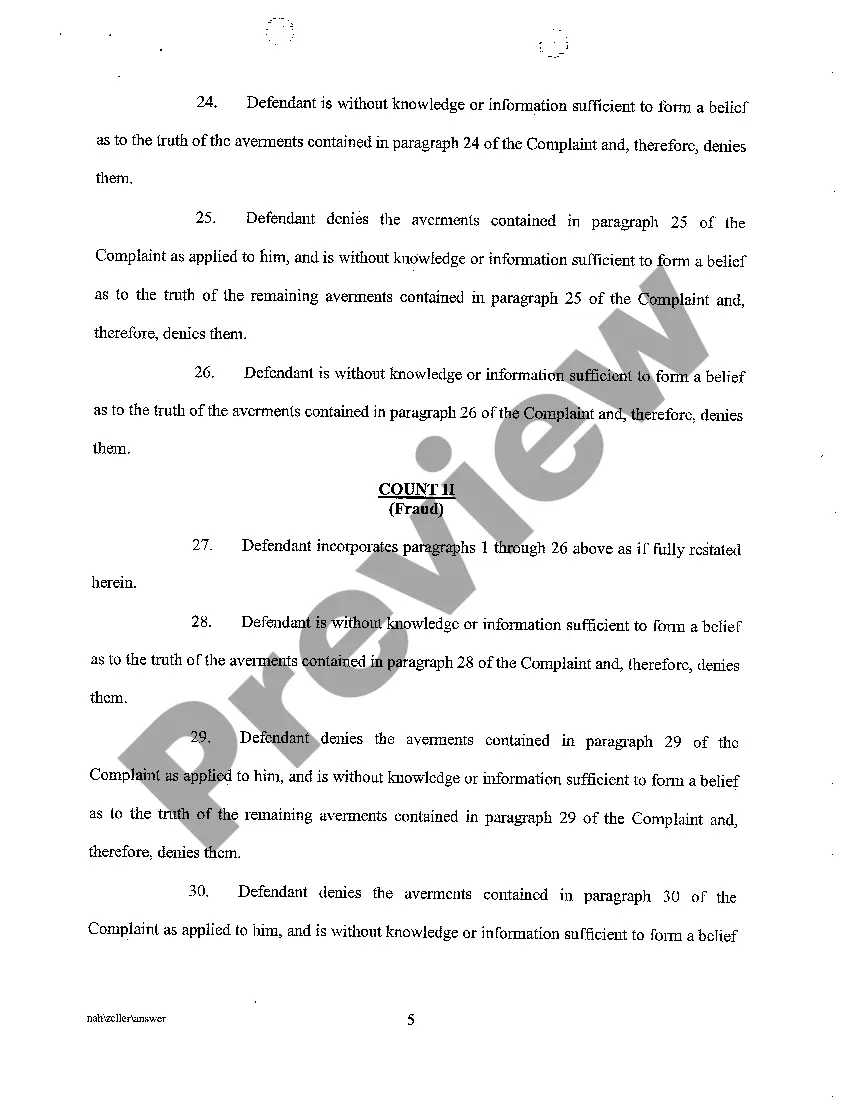 Get A10 Answer And Affirmative Defenses of Defendant Preview A10 Answer And Affirmative Defenses of Defendant