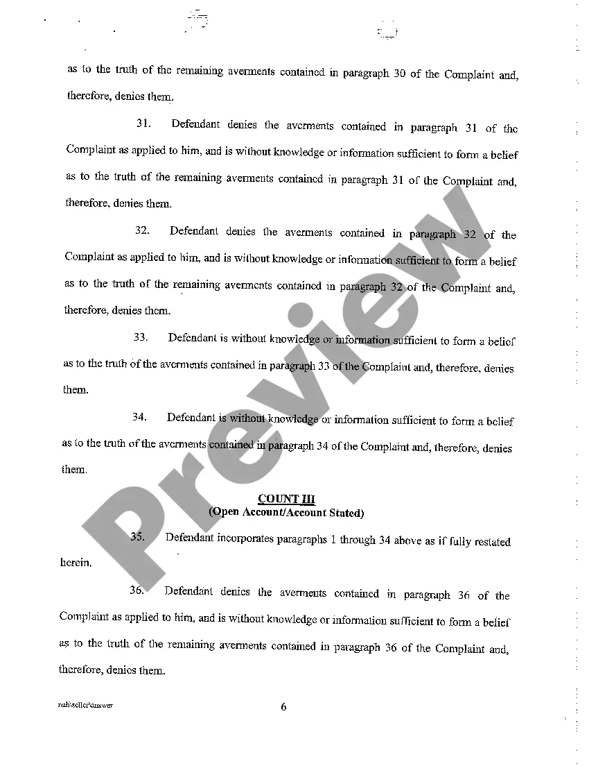 Get A10 Answer And Affirmative Defenses of Defendant Preview A10 Answer And Affirmative Defenses of Defendant