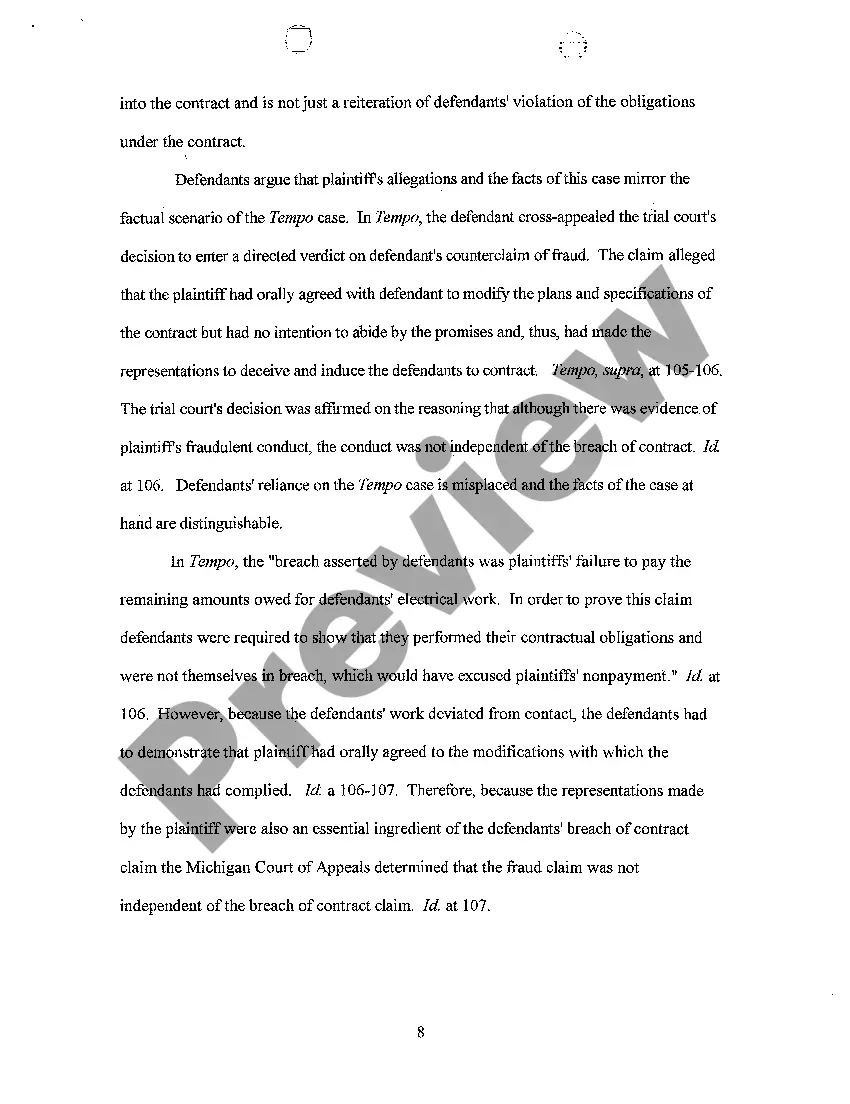 Preview A12 Plaintiff's Response to Defendant Motion for Summary Disposition And Memorandum In Support