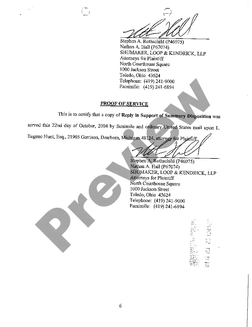 Get A13 Reply In Support of Summary Disposition Preview A13 Reply In Support of Summary Disposition
