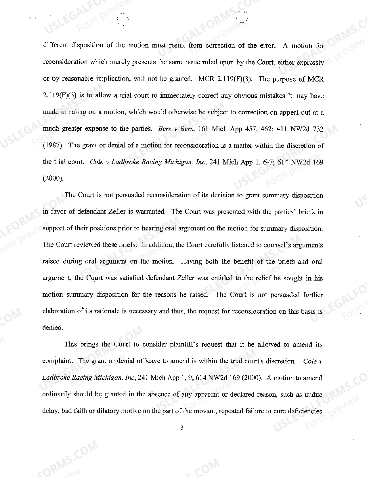 Preview A16 Opinion Order Denying Reconsideration