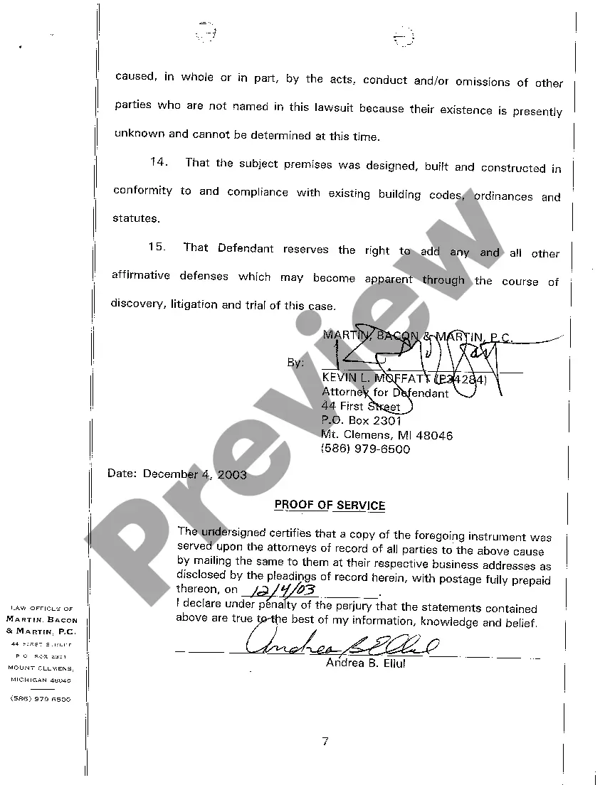 Preview A05 Answer of Defendant LLC to Plaintiff's Complaint And Demand for Jury Trial