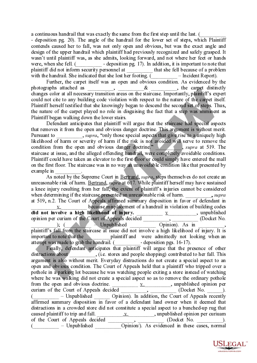 Preview Brief in Support of Defendant's Motion for Summary Disposition