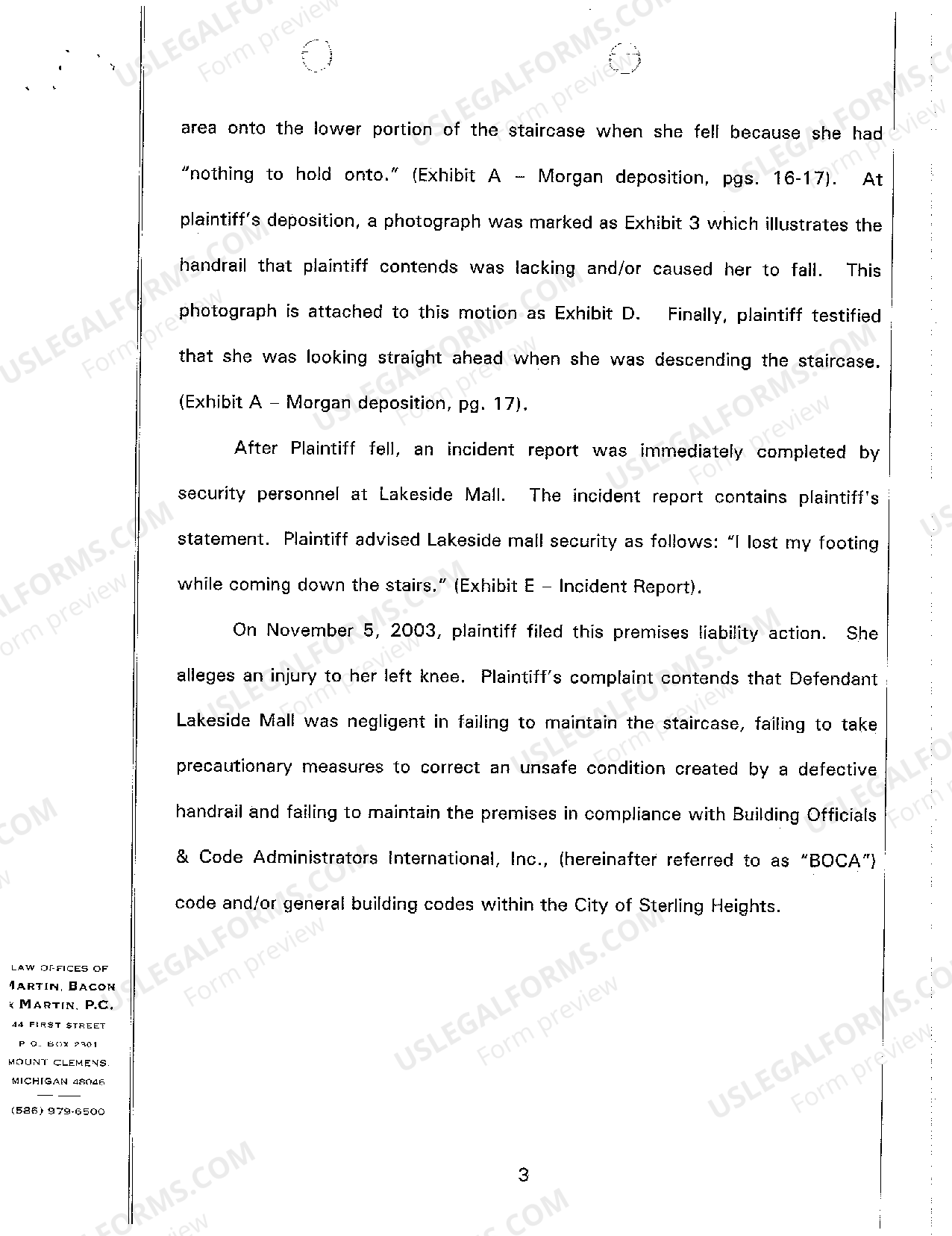 Michigan Brief In Support of Defendant's Motion for Summary Disposition