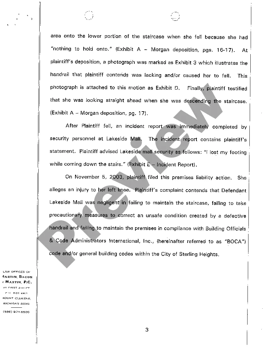 Get A09 Brief In Support of Defendant's Motion for Summary Disposition Preview A09 Brief In Support of Defendant's Motion for Summary Disposition