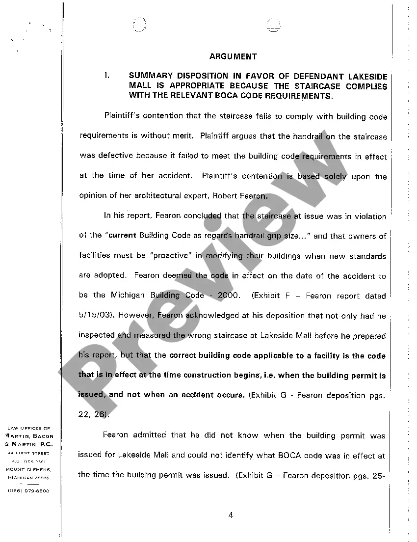 Get A09 Brief In Support of Defendant's Motion for Summary Disposition Preview A09 Brief In Support of Defendant's Motion for Summary Disposition
