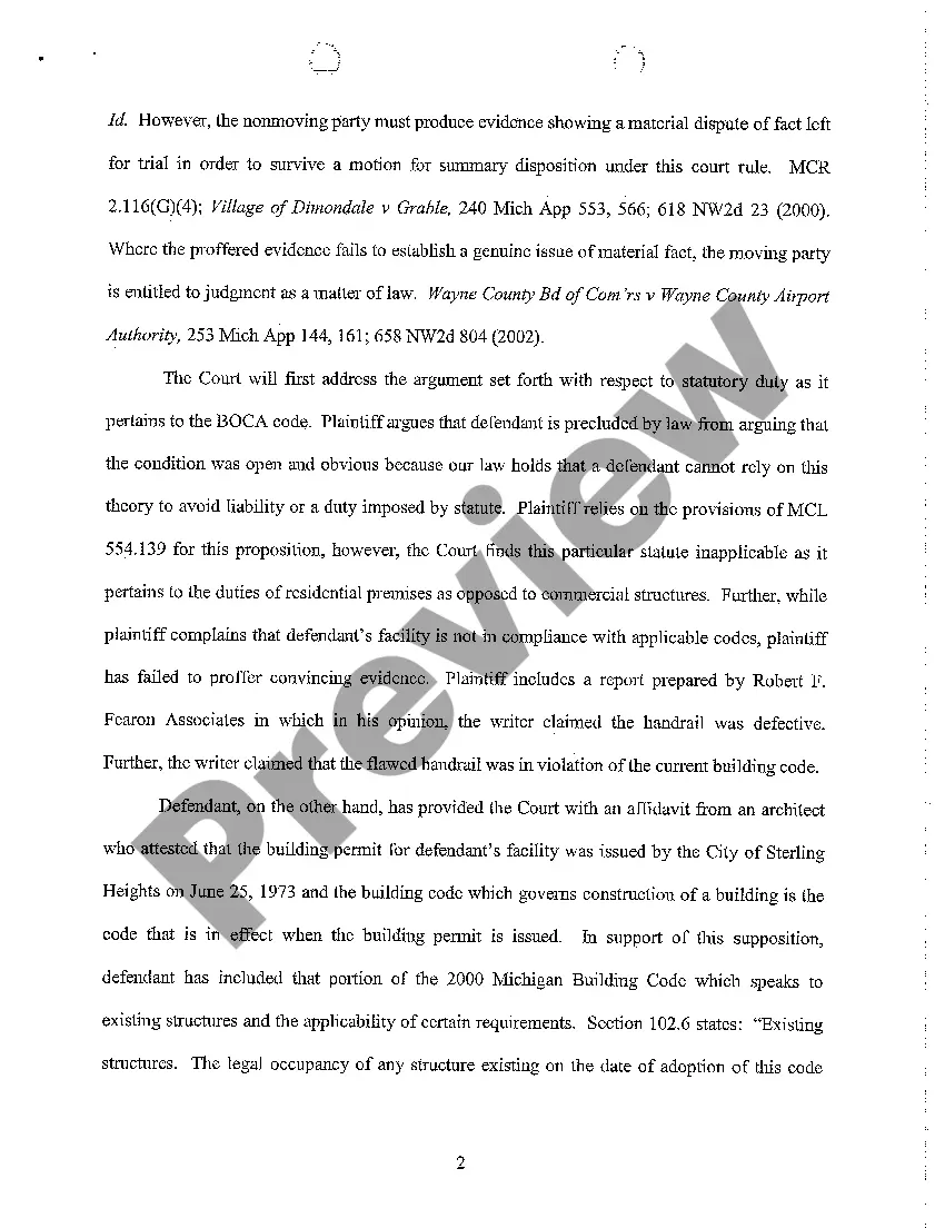 Get A10 Opinion And Order Granting Motion for Summary Disposition Preview A10 Opinion And Order Granting Motion for Summary Disposition